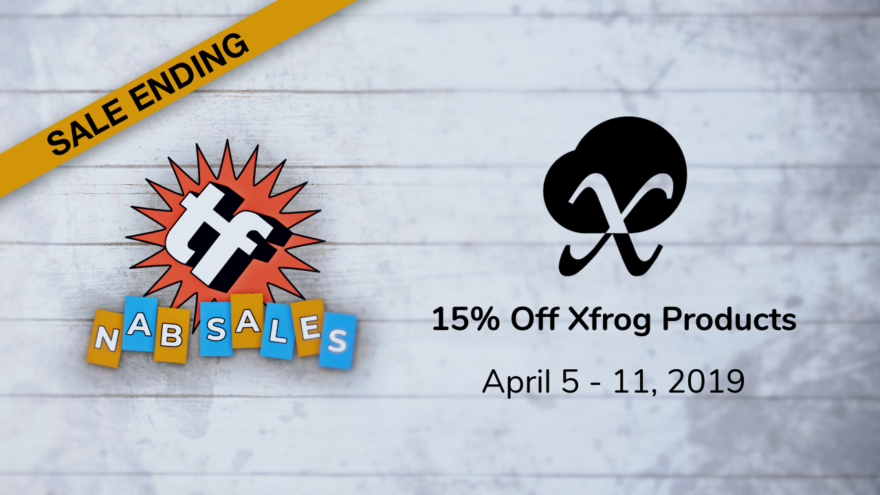 xfrog -15% off - ends