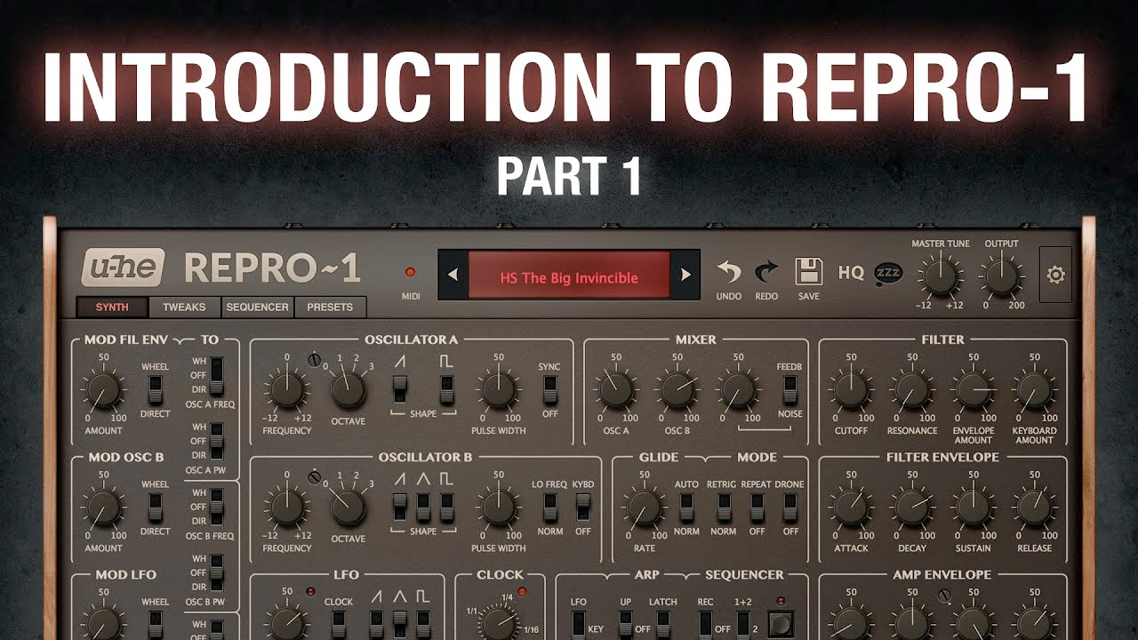 u-he repro-1 tutorial series