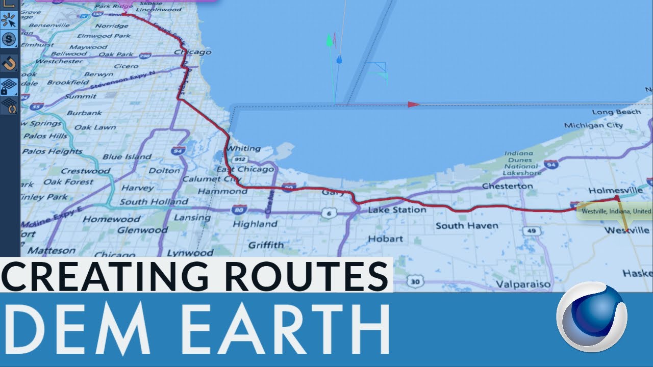 Jonathan Winbush dem earth creating animated routes