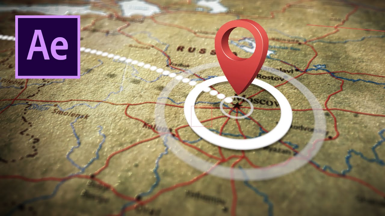 Clean 3D Animated Travel Map Tutorial in After Effects