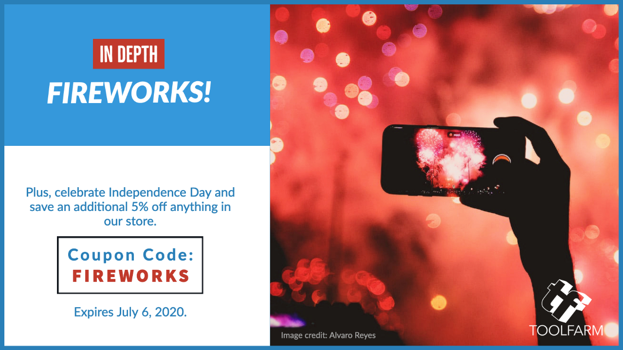 In Depth Fireworks, plus coupon code