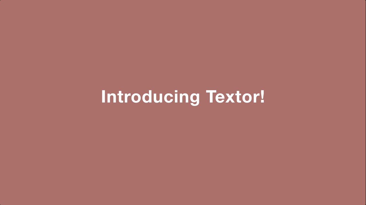 textor tutorial