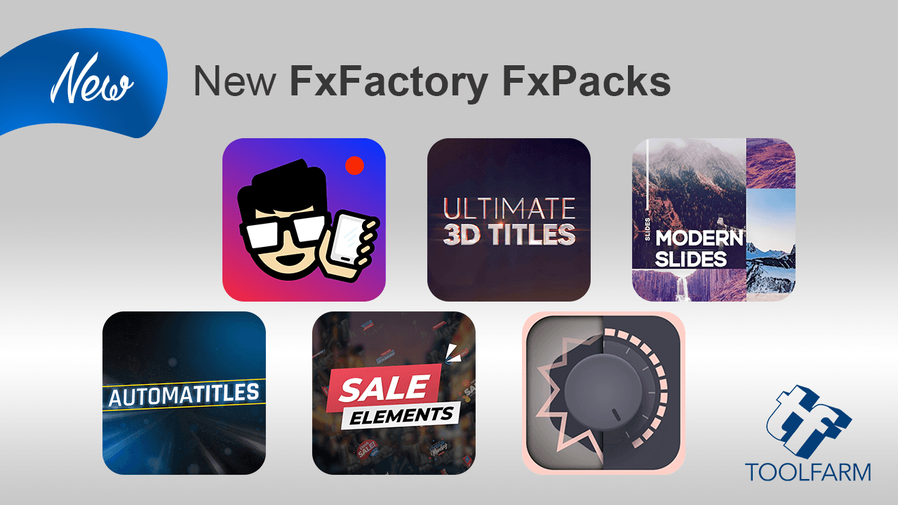 We have 6 new FxPacks in our library today that will help you create professional motion design and titles, fix audio, or speed up your social media graphics workflows!