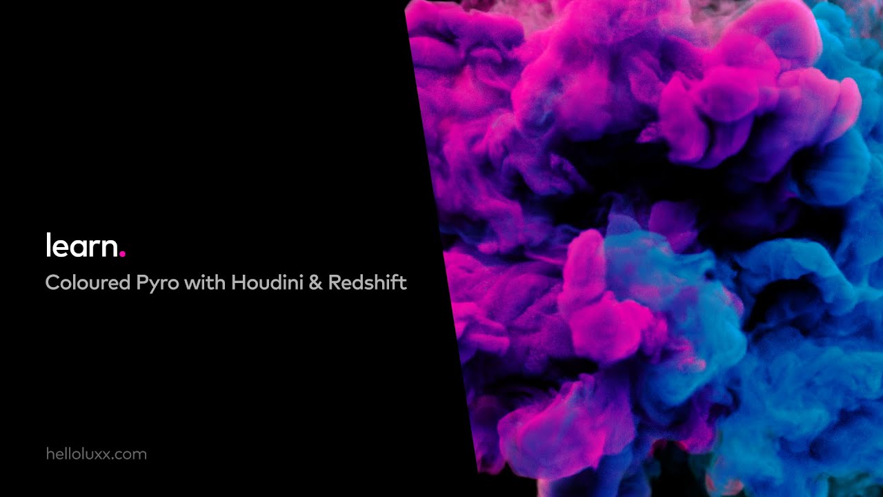 Create Colored Pyro Smoke with Houdini & Redshift