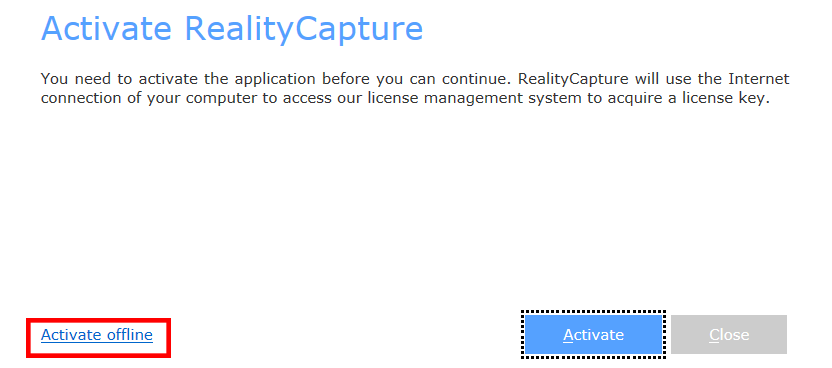 activate reality capture