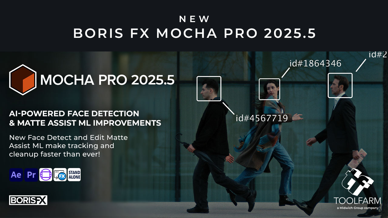 Boris FX Mocha Pro 2025.5 adds New Face Detect, ML Tools