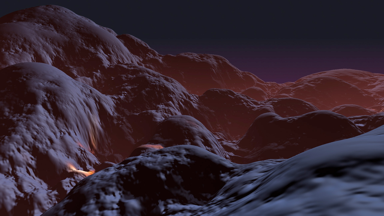 フラクタル地形の溶岩